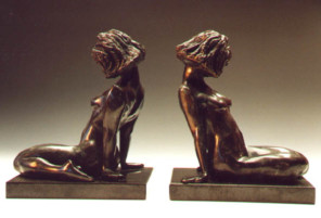 Sitting Girl - Book Ends
