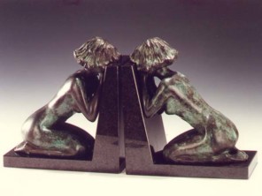 Kneeling Girl - Book Ends