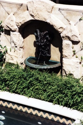 Bronze water feature Bronze water feature